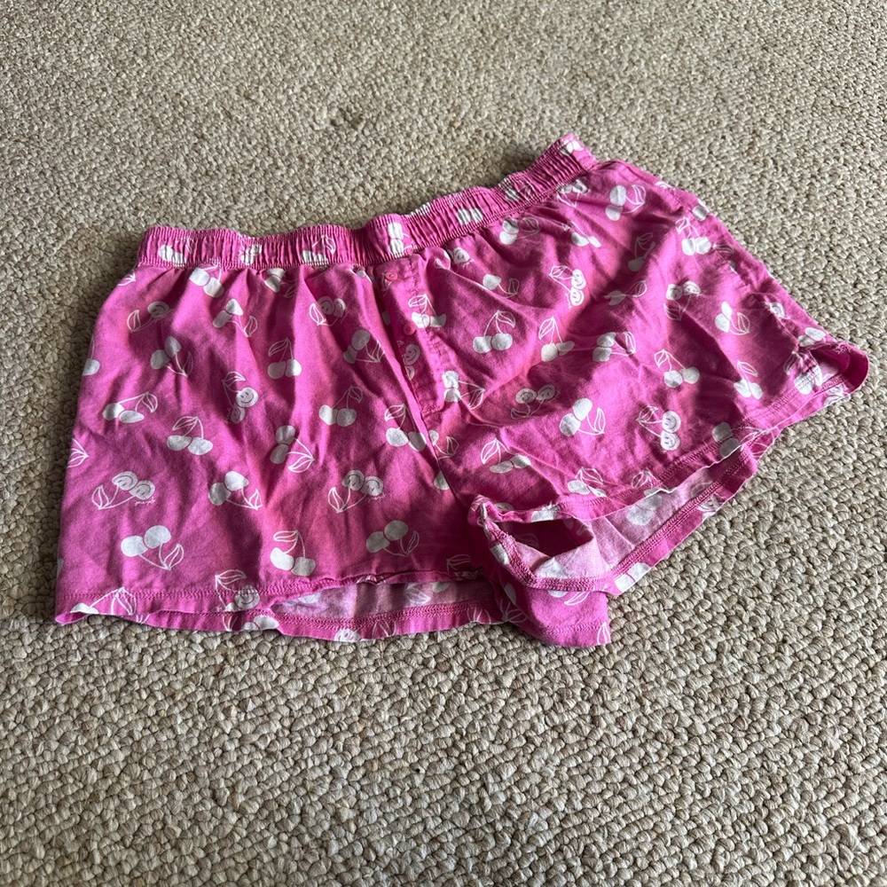 Pink Cherry Print Shorts - Picture 1 of 3